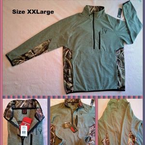 XXL Tricot Fleece Half-Zip Pullover